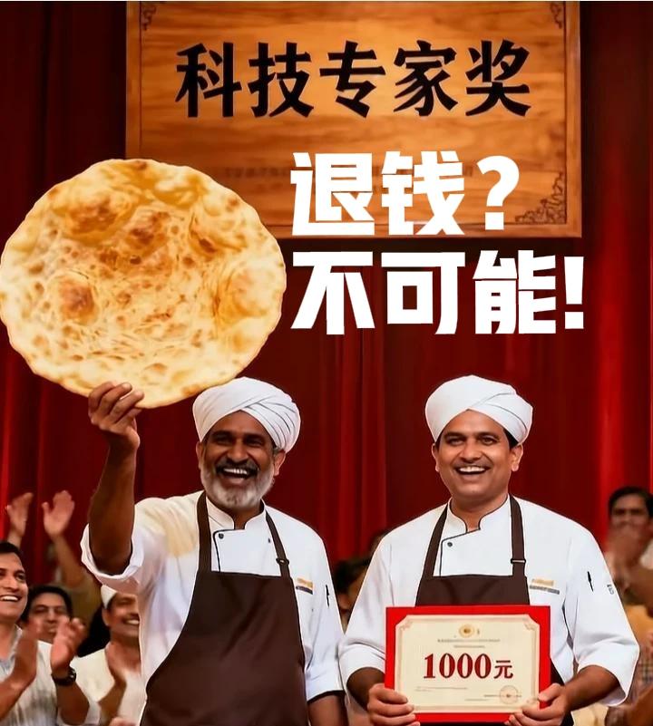 大家想过没有，如果让印度飞饼专家退回1000元慰问金，印度专家不退，是不是会引发