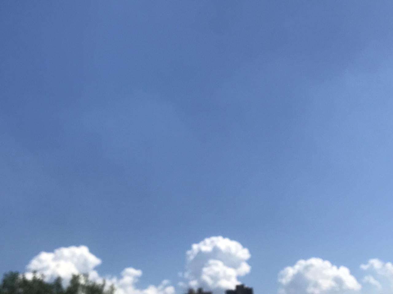 分享超美的蔚蓝天空照片天津滨海新区风雨后的蔚蓝天空如水洗过的美。