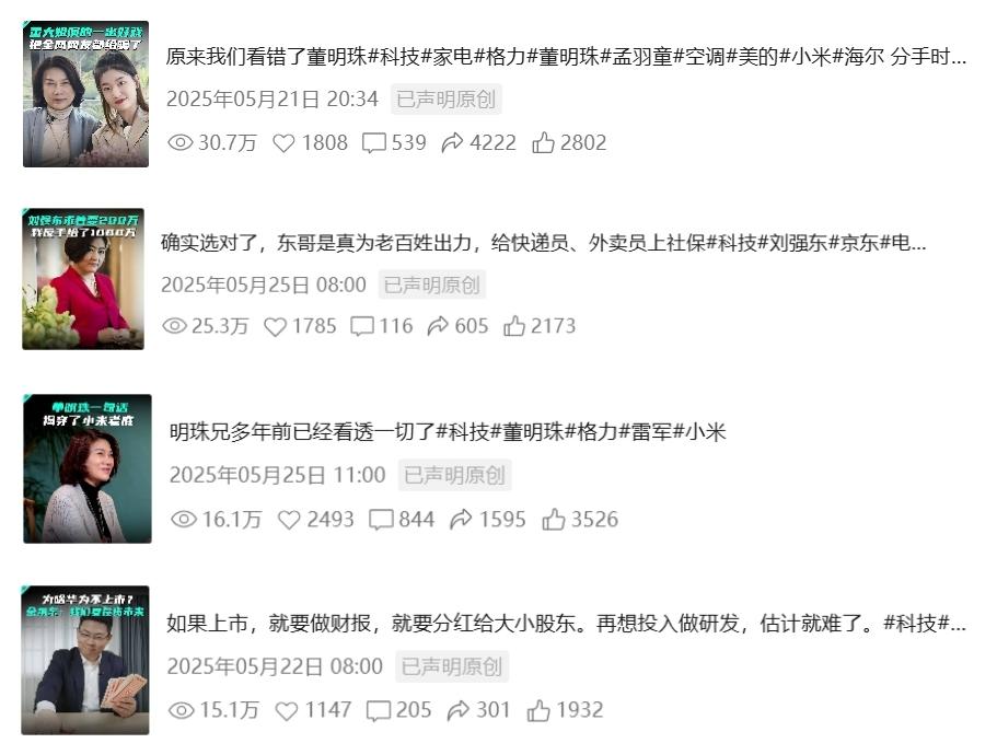 一周简报
雷科技视频号爆发，周总播放量250W+，其中《董大姐演的一出好戏》播放