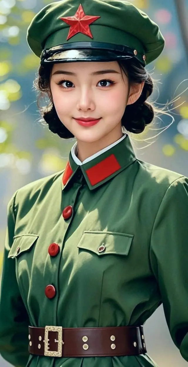 AI绿军装风采