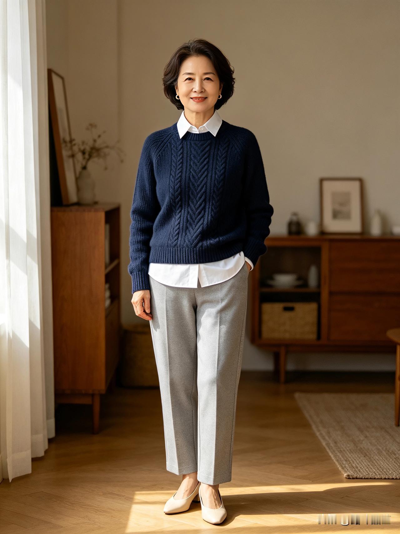 就换了件衣服的颜色，先生说我像换了个人。

昨天穿驼色开衫，先生问我：“是不是没