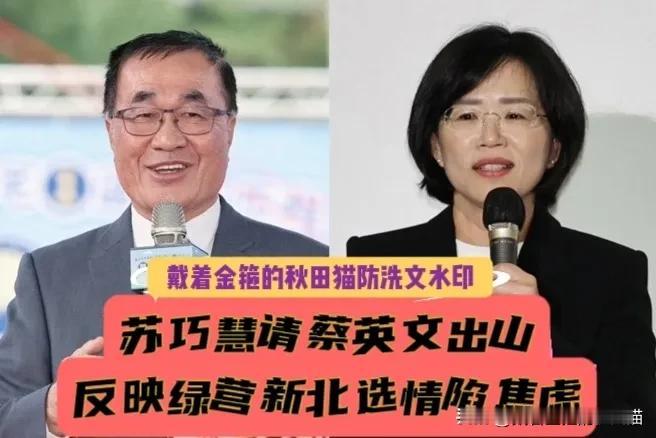 苏巧慧为何请蔡英文出山？说明绿营新北选情并不乐观。最新民调川伯落后5.6个百分点