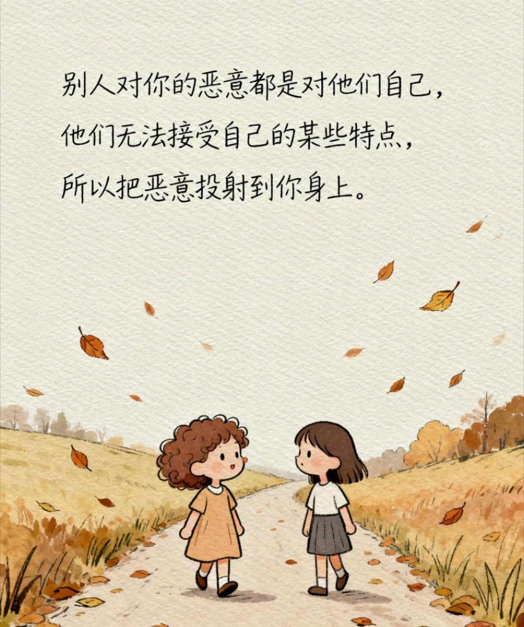 人生建议：不要回应别人向你发出的恶意。 