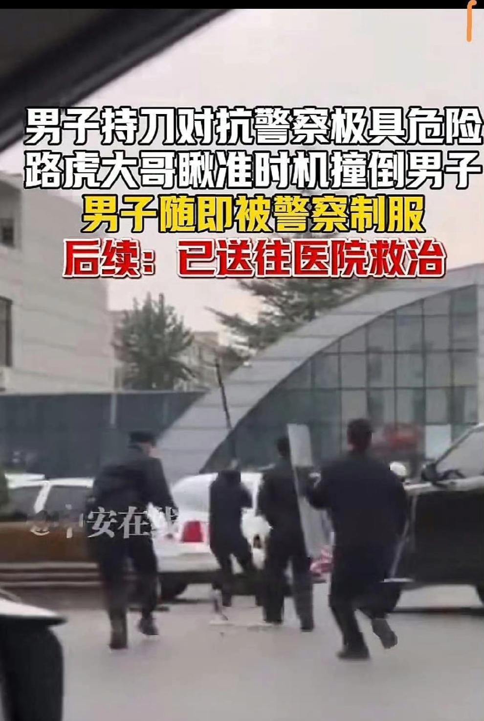 持刀男对抗警察险象环生！
路虎车主果断撞飞歹徒！这见义勇为咋就有人说要赔要罚？