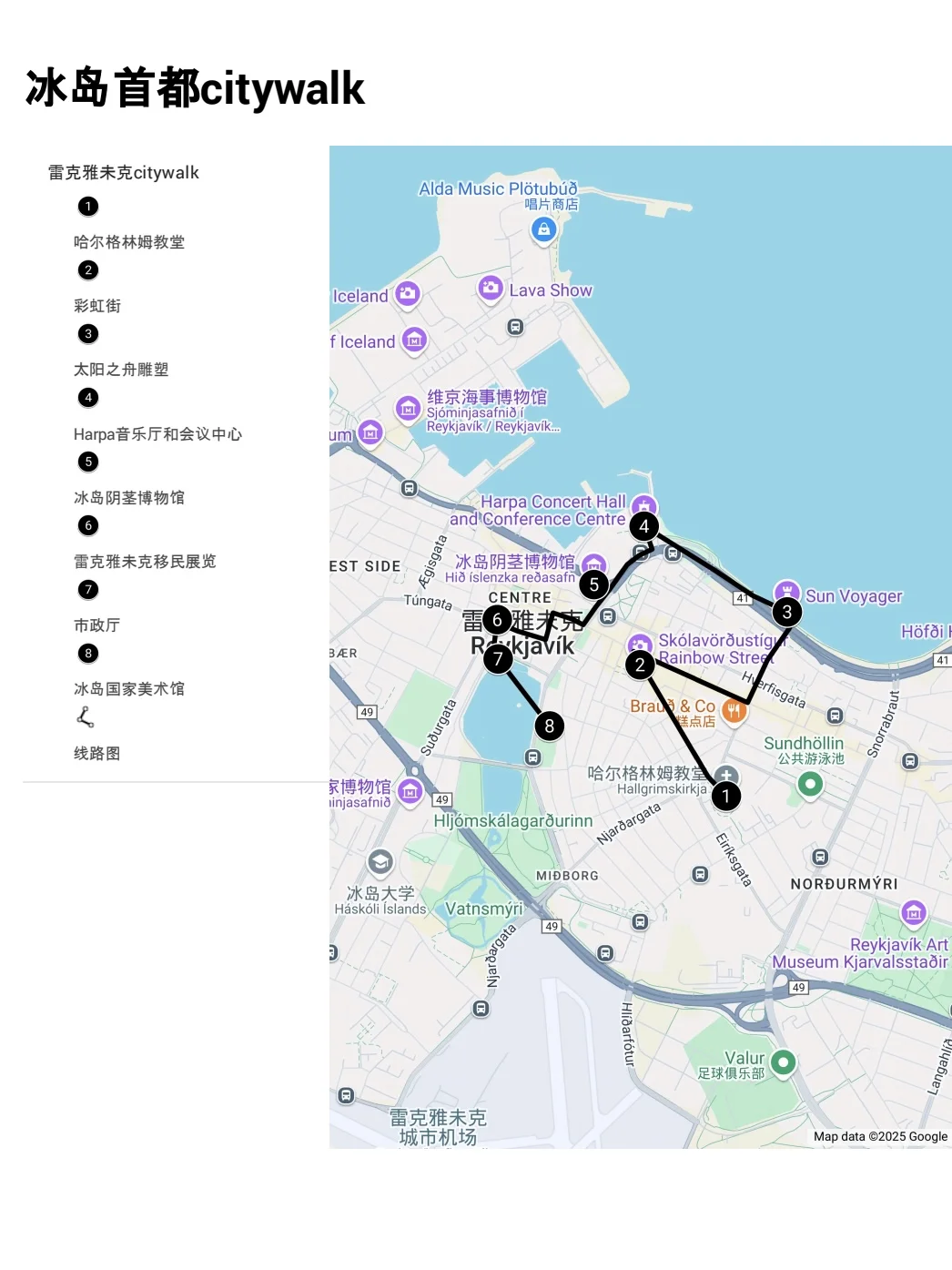 冰岛首都超chill的citywalk路线｜附地图