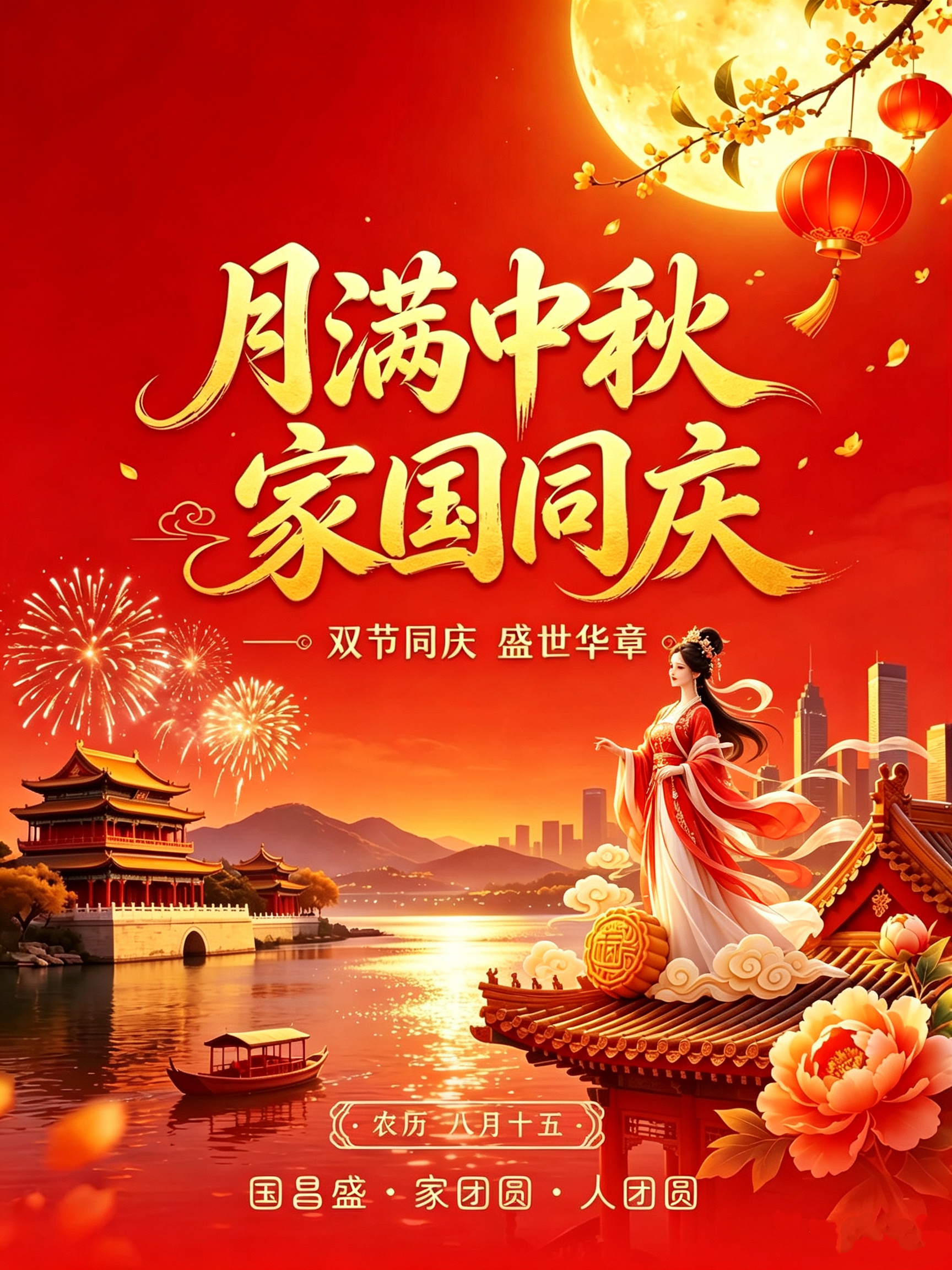 2026中秋节快乐祝福图片壁纸拿图吱一声噢～ 中秋节中秋快乐
