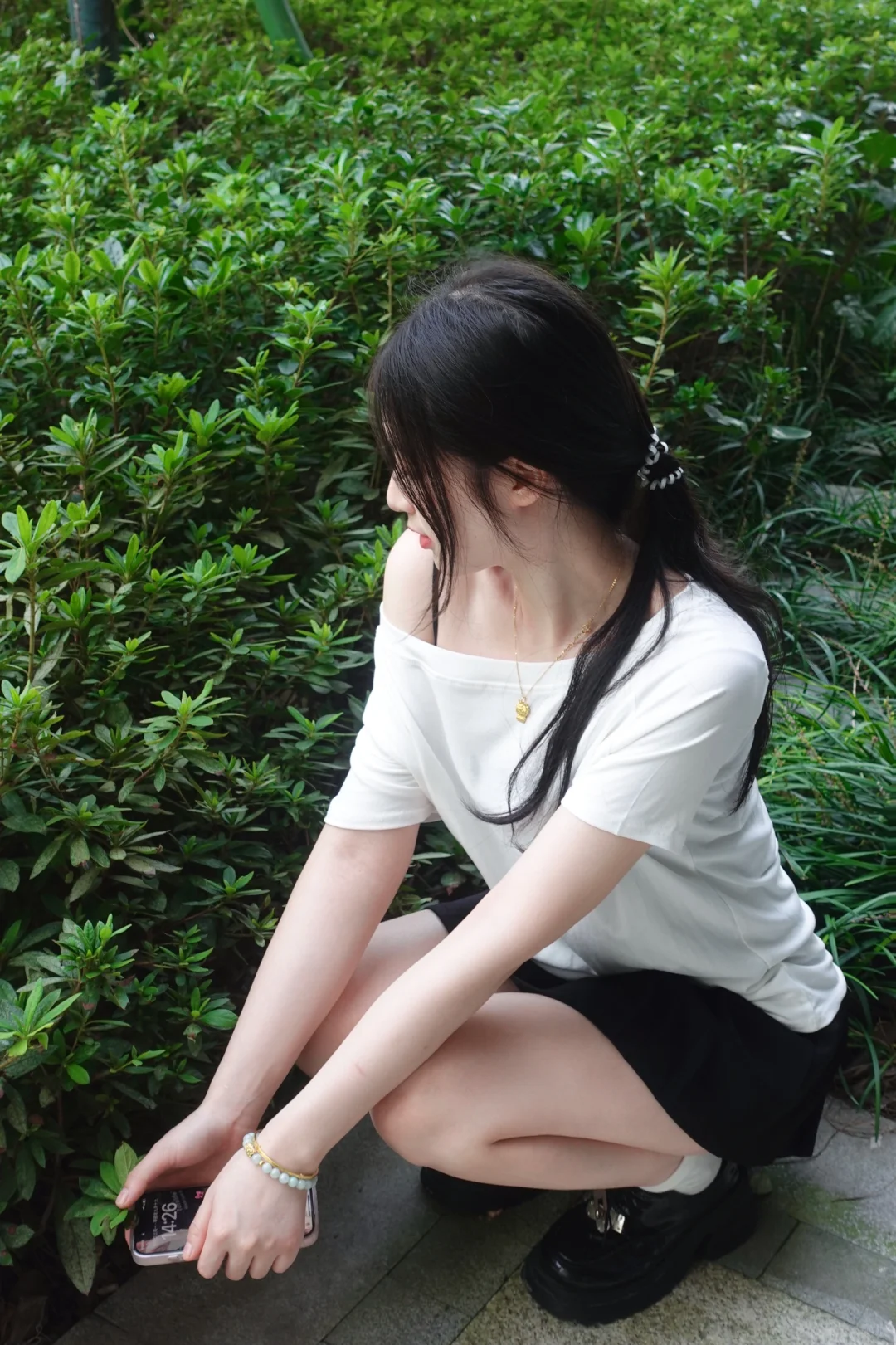绿叶衬的人很干净！！🍃
