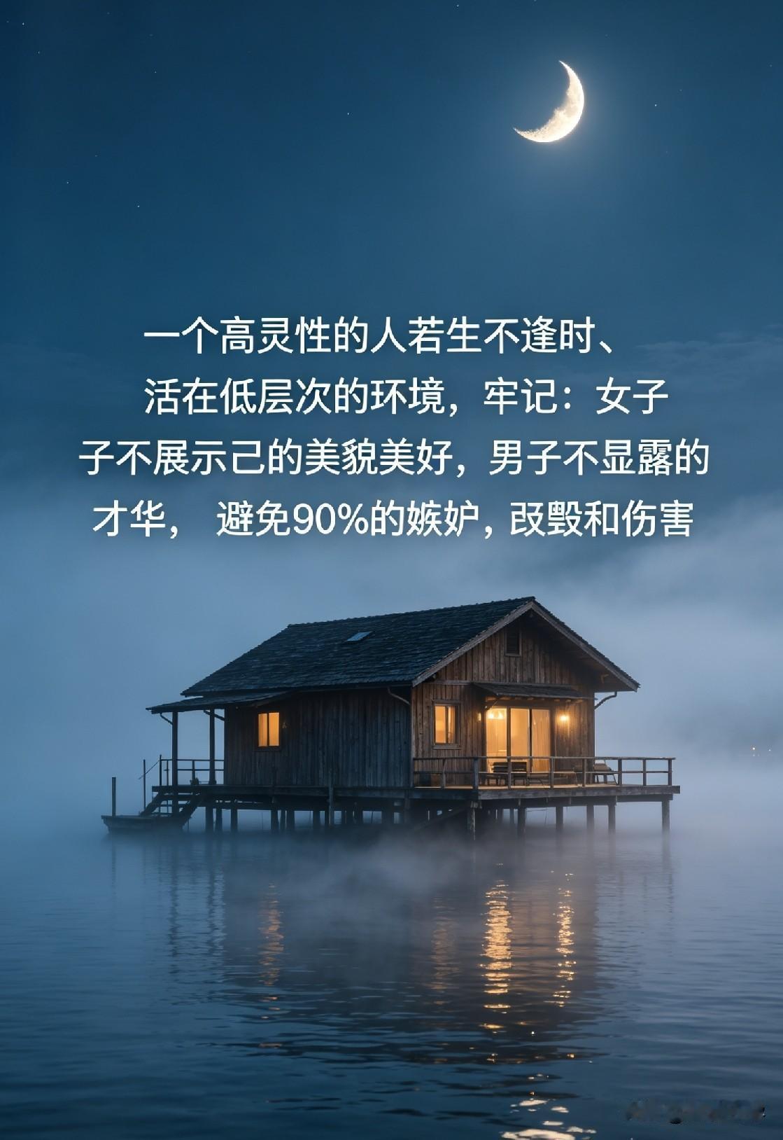 一个高灵性的人若生不逢时、活在低层次的环境，牢记：女子不展示自己的美貌美好，男子