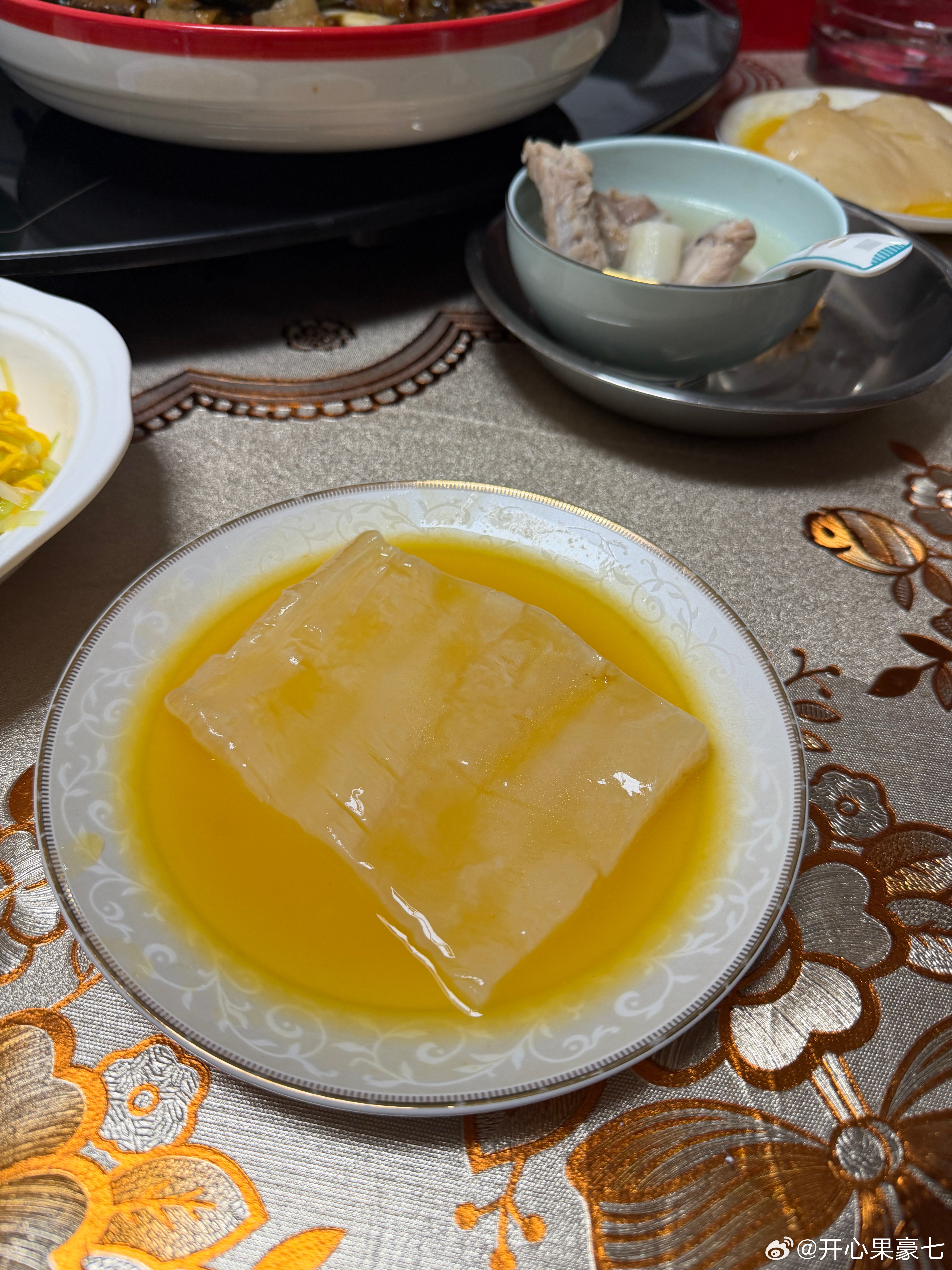杠开完回家吃爷爷做的大花胶