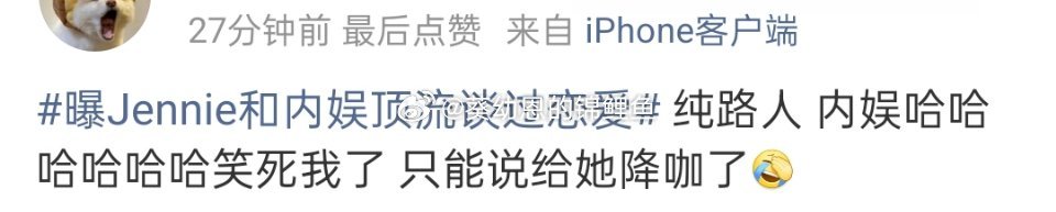 曝Jennie和内娱顶流谈过恋爱 为啥点进热搜全是内娱啥也不是给她降咖的？？韩国