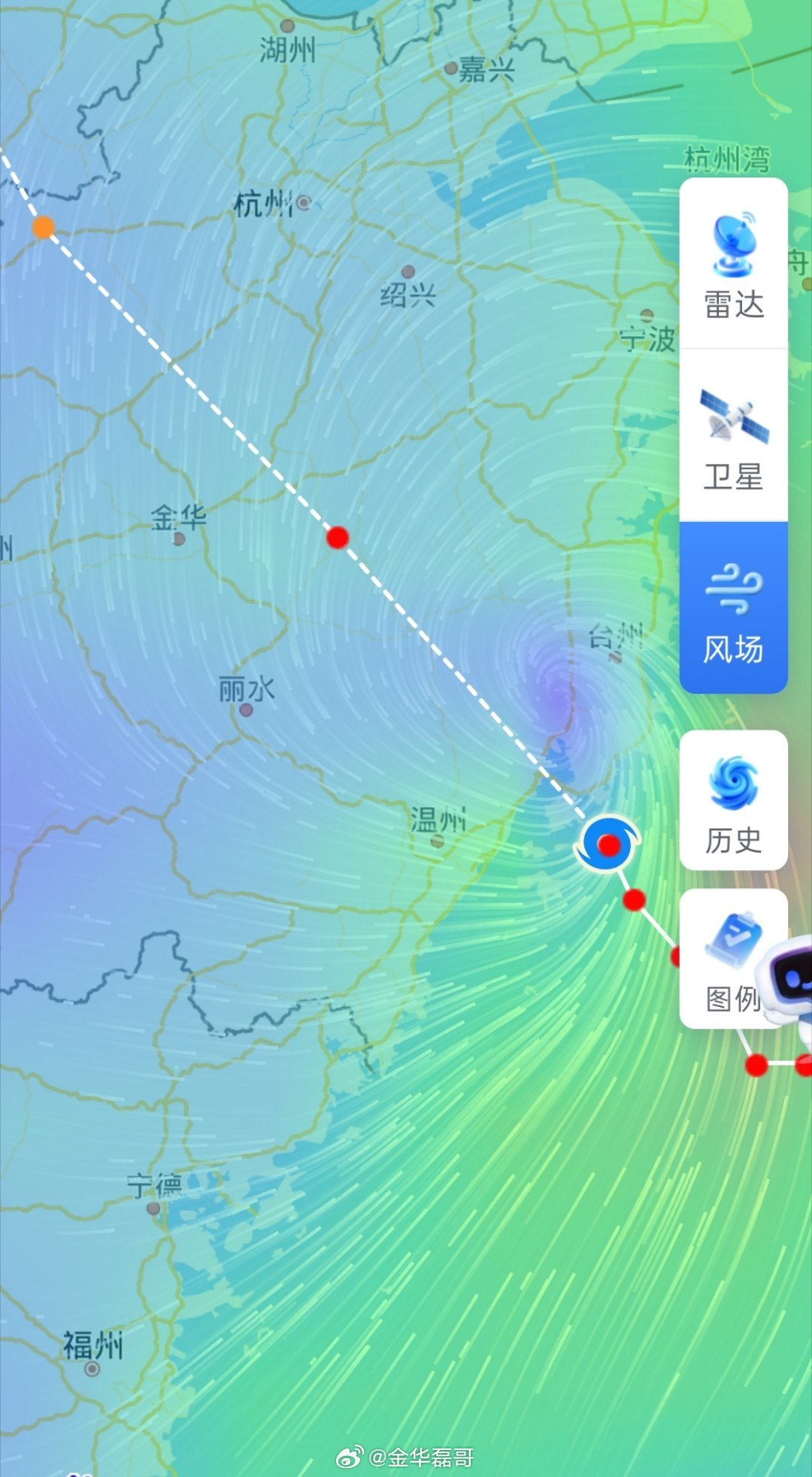 台风巴威已登陆台风巴威已经登陆，金华现在是大风，听着外面的呼呼声，心里有点担心。