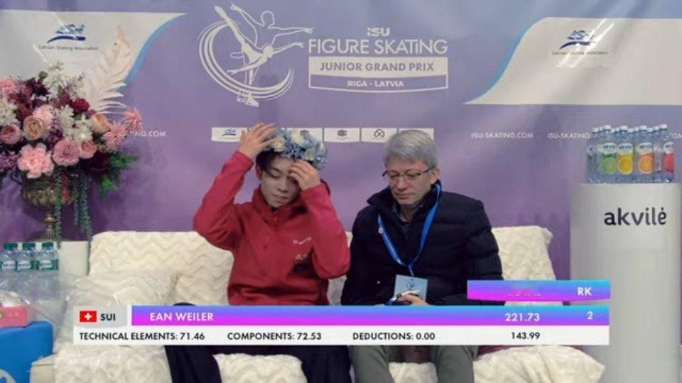 2026jgp拉脱维亚站 瑞士Ean WEILER自由滑最值钱的连跳放在最后一跳