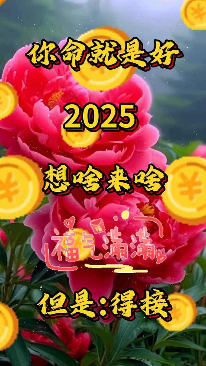 你命就是好，想啥来啥，福气满塌，但是得接。