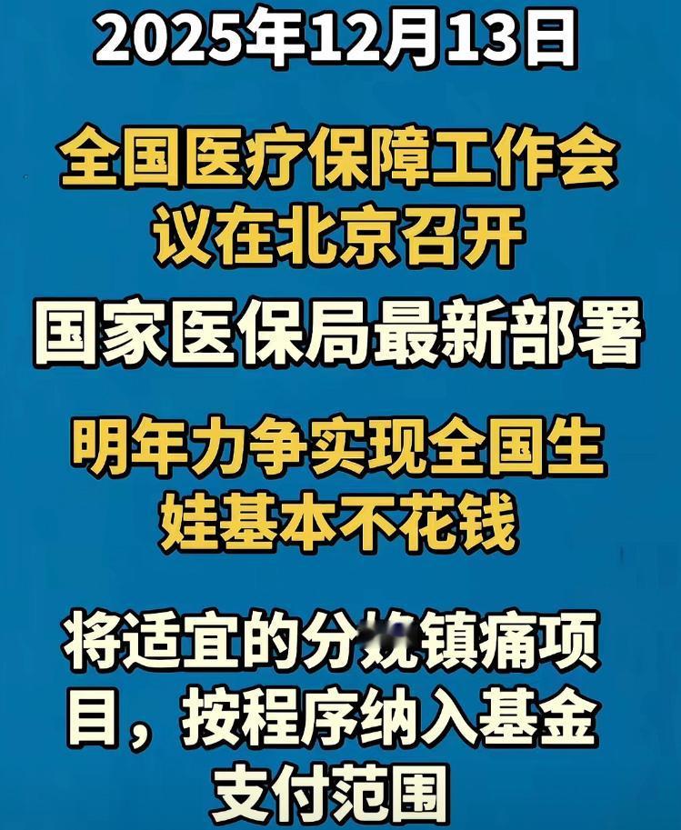 2025年12月13日，全国医疗保障工作会议在北京召开，会议明确部署了2026年