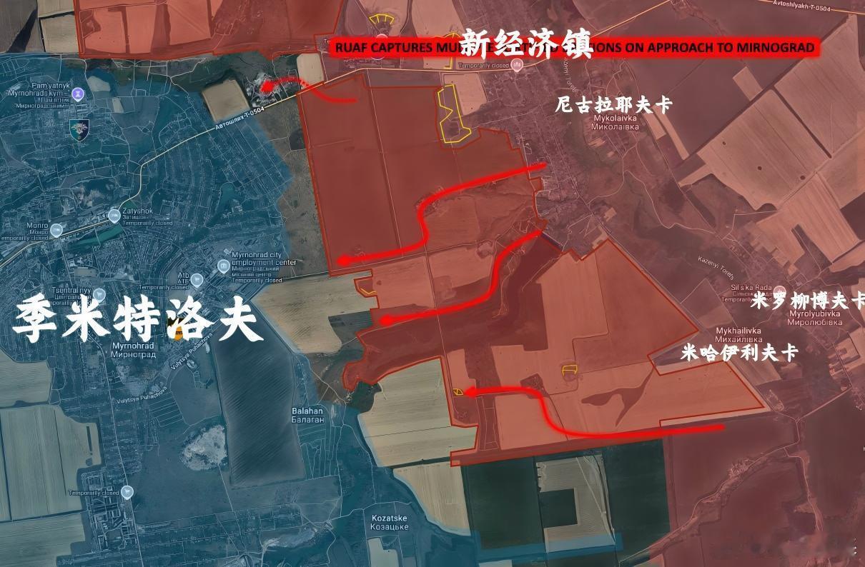 西方信源的接触线也基本全贴上季米特洛夫行政区了来源：The Iron Dispa