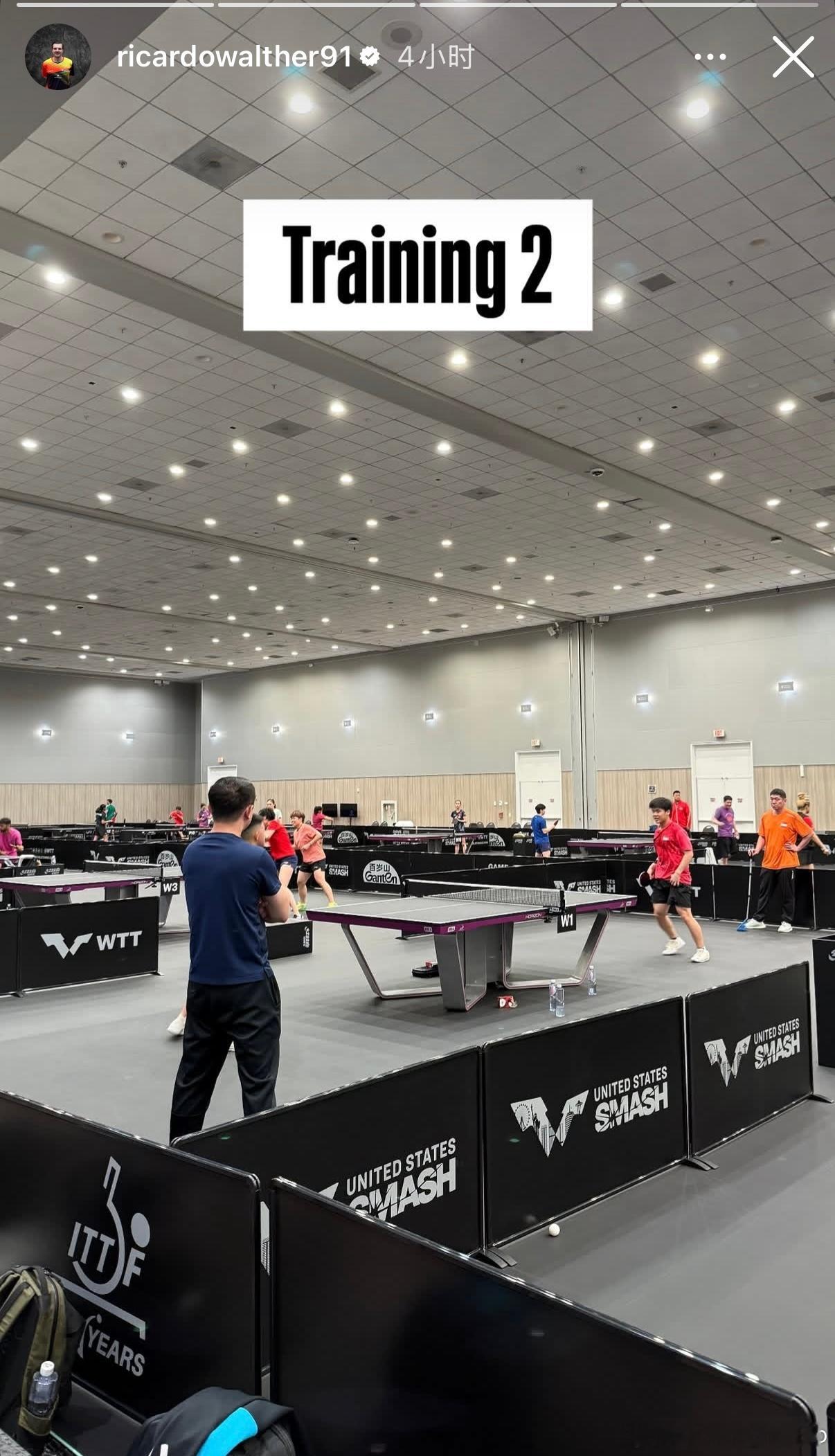 WTT美国大满贯2026 训练场🏓王艺迪/陈熠 练习女双高承睿、郭勇对练 