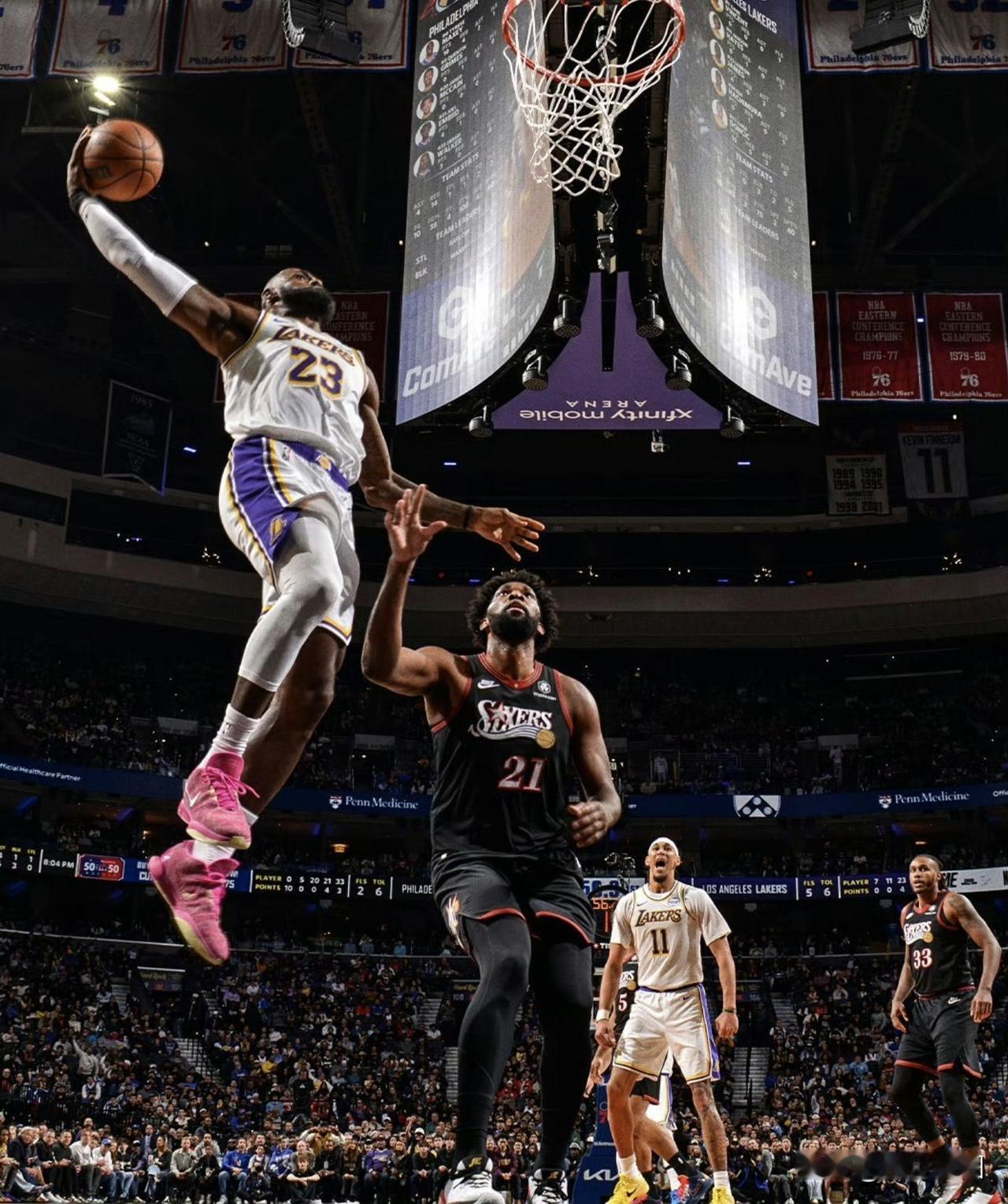 东契奇回归，湖人112:108战胜76人！
老詹终于找回状态，17投12中砍下2