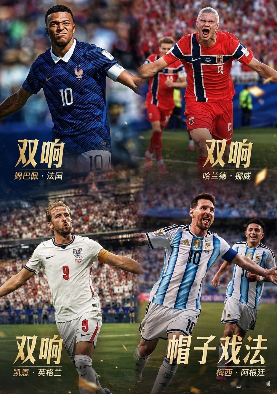 世界杯首轮小组赛即将结束，诞生了“一王三后”四大巨星！

今天过后世界杯小组赛首