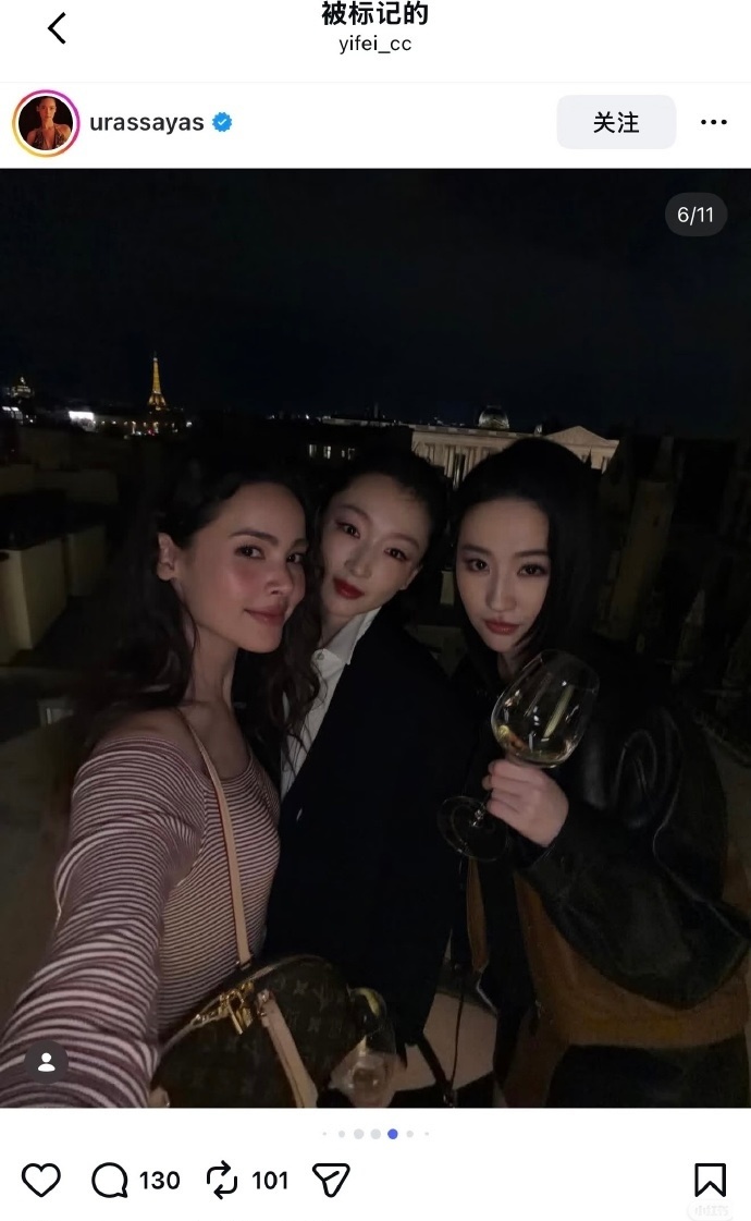 刘亦菲周冬雨合照刘亦菲周冬雨贴贴合照 刘亦菲、周冬雨巴黎时装周贴贴合照来啦，两位