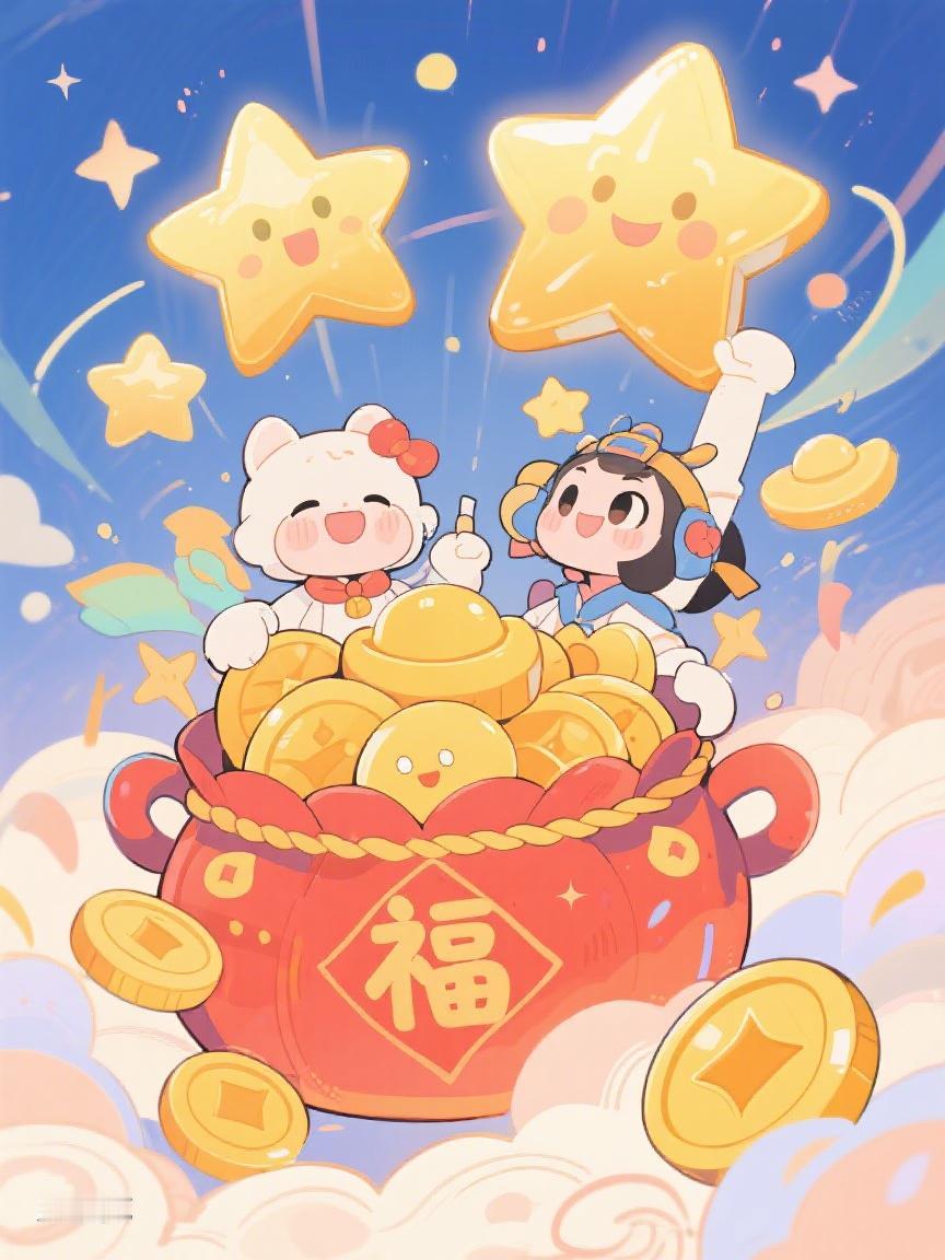星星俏皮相伴，在这梦幻里，寻生活小确幸