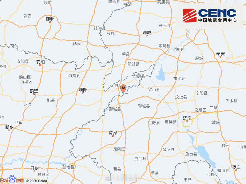 地震快讯中国地震台网正式测定：06月16日21时31分在河南濮阳市范县（北纬35