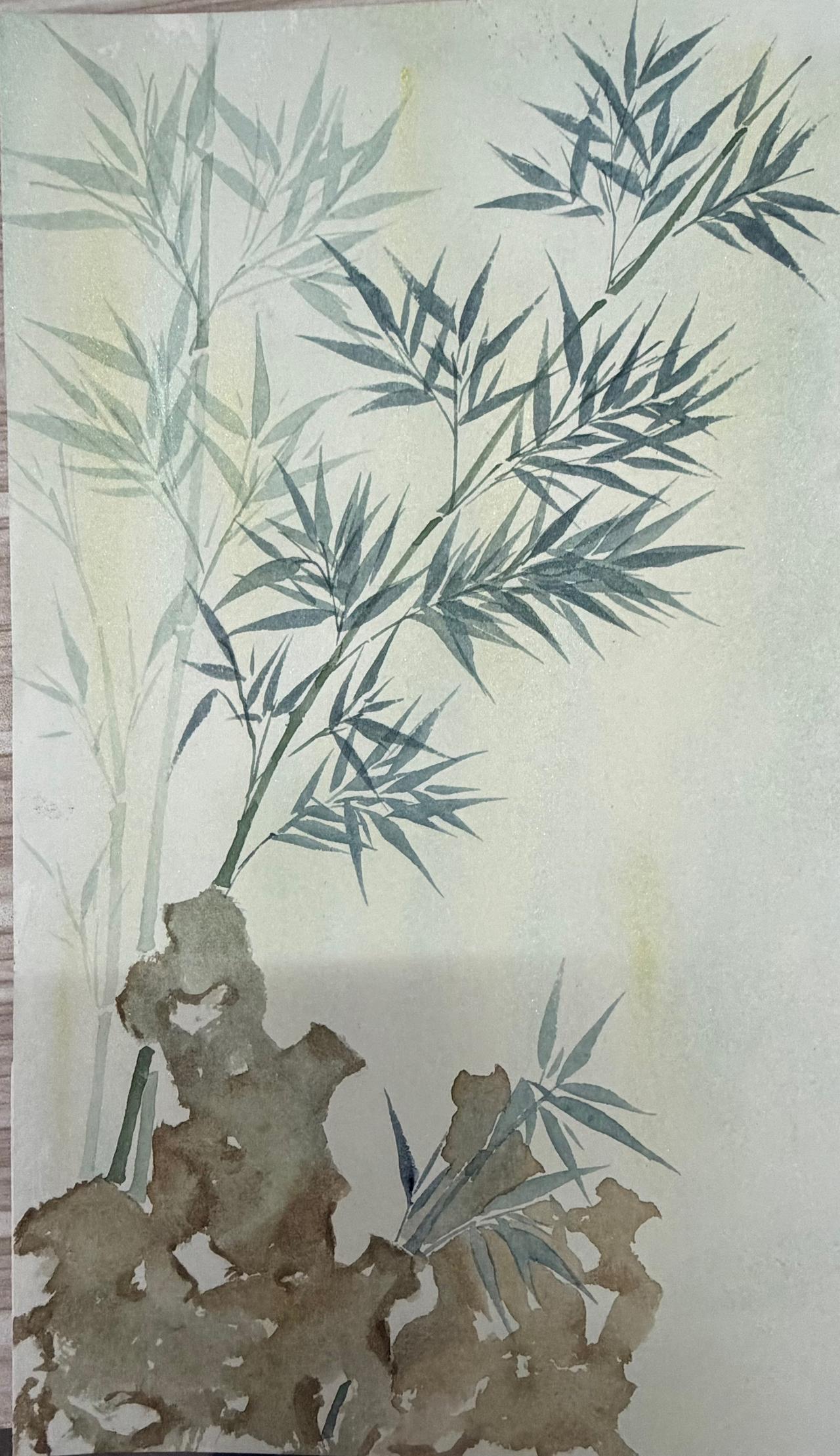今天大课间，我在办公室被同事小姜老师“震”住了。

她掏出几张业余时间画的画，我