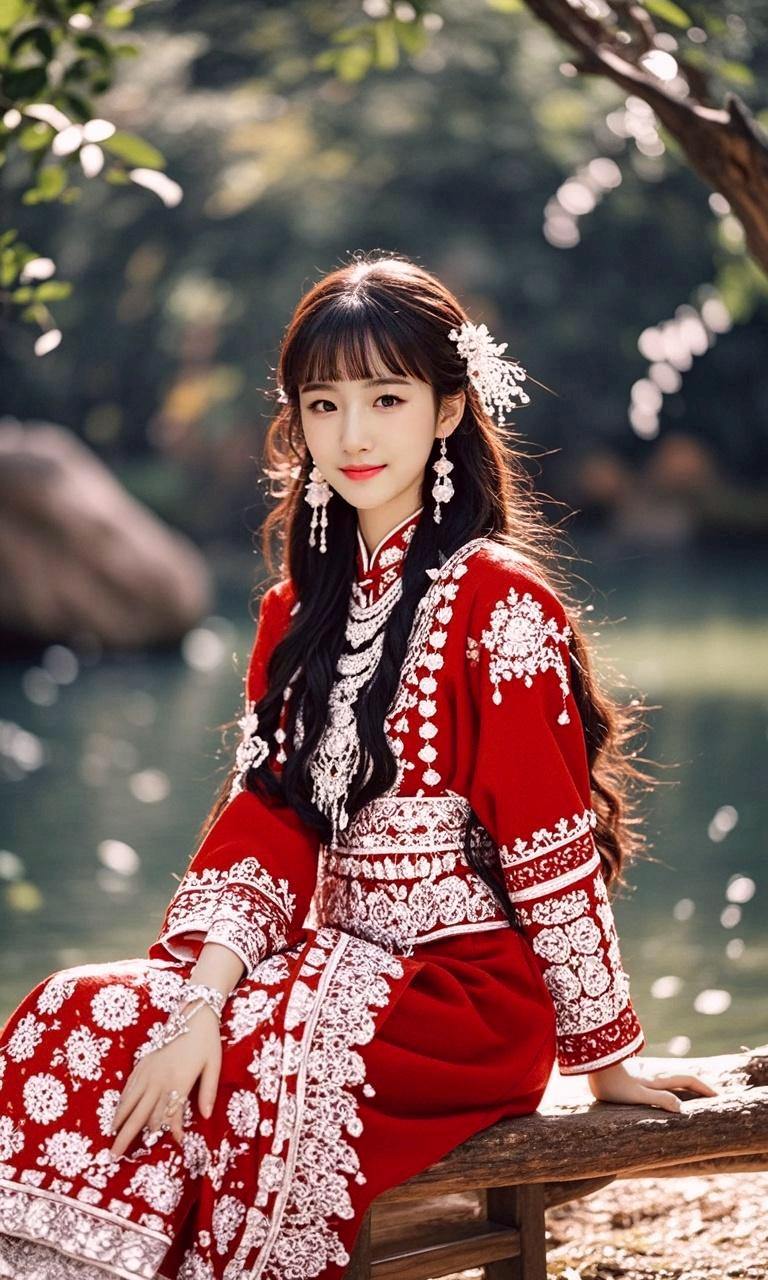 AI红衣民族风情