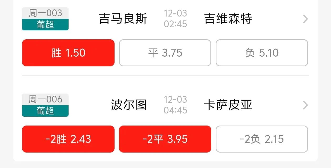 两场葡超，会不会正路打出呢[比心]