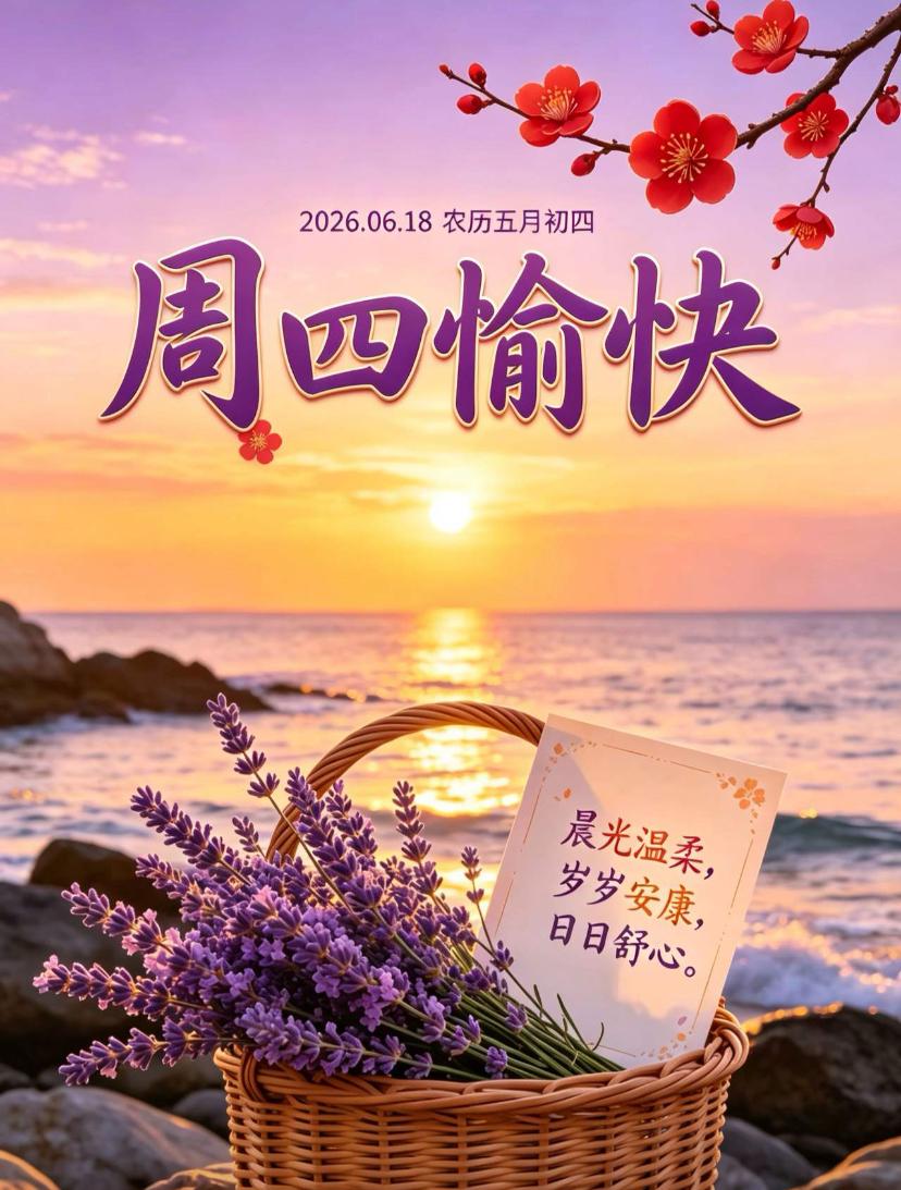 🌺2026./6.18荷风送香.晴光安夏🌺

🌿☀️周四早安！夏日晨光，满