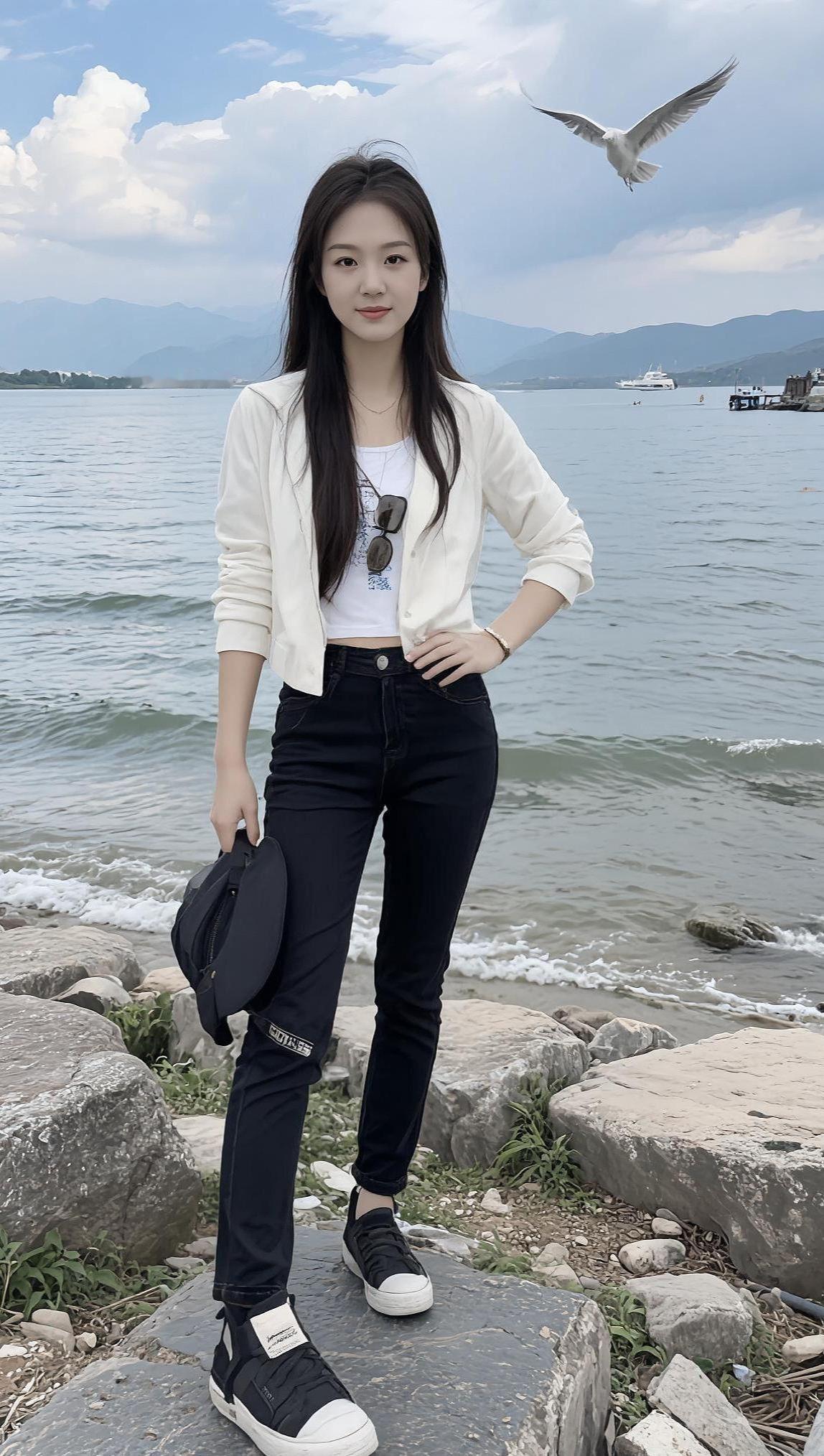 AI海滨清新照 抖音ai创作