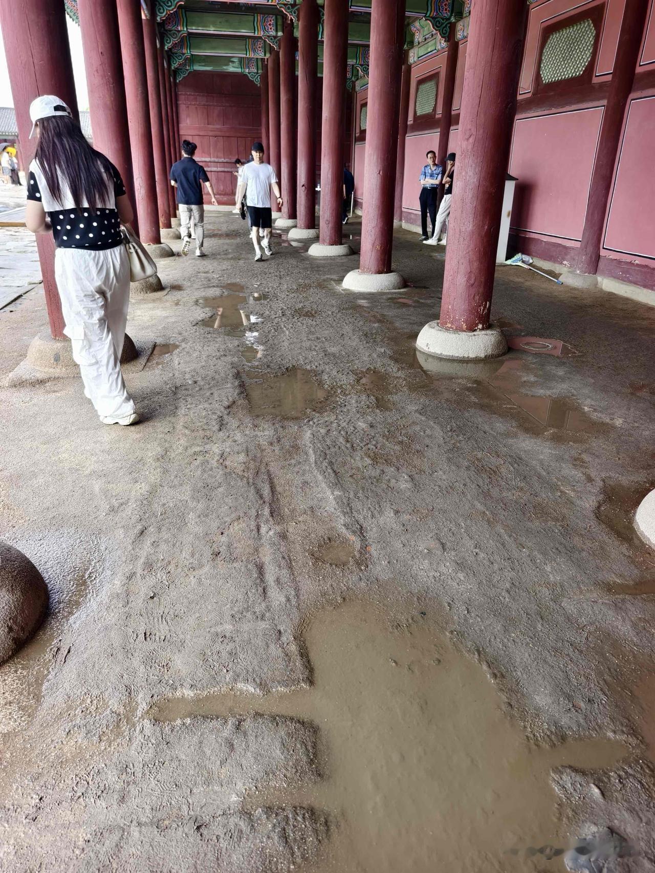 网友发帖、说来首尔景福宫旅游，完全没人提前跟我说实景是这样！

一直疑惑宫里怎么