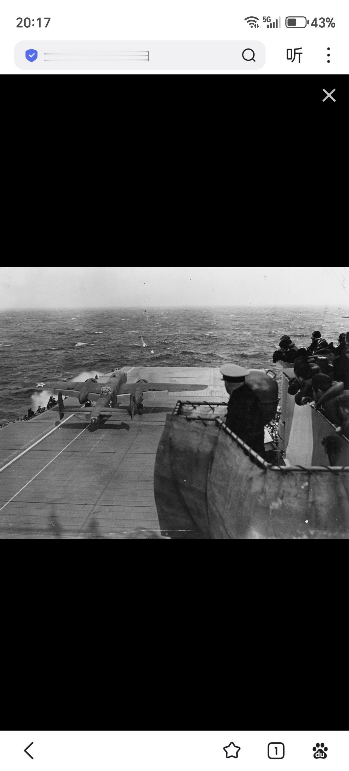 1942年4月18日，杜立特空袭东京！
美国陆军航空队B-25轰炸机从美国海军大