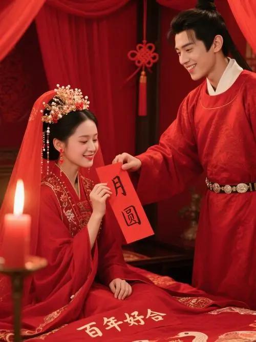 新娘：兔子打洞，进进出出。
新郎：老牛吃草，吞吞吐吐。