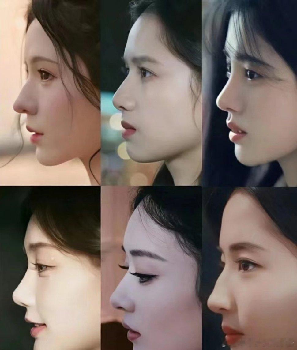 这都什么顶级的鼻梁啊，满满都是羡慕 ​​​