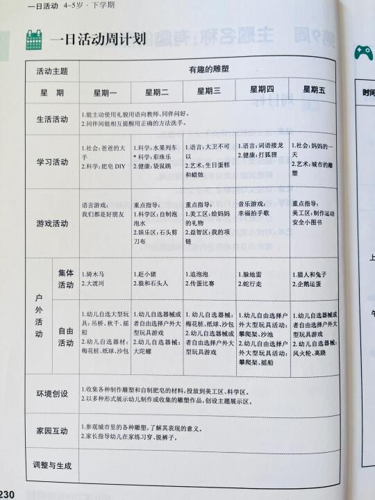 幼儿园一日活动流程！（第九周）