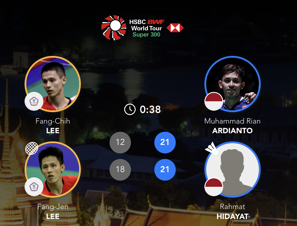 阿迪安托/拉赫马特🇮🇩 21-12、21-18 李芳至/李芳任半决赛对手：卡