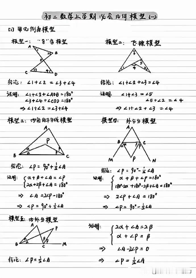 初中数学经典模型
初中数学讲透中考