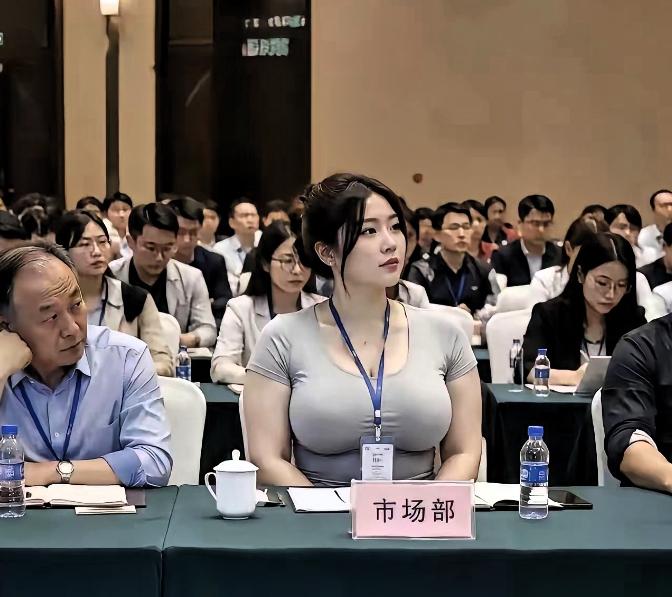 真是太亮眼了！昨天开会，我发现大家眼神都不自觉往市场部那个女生那边飘。
不是大家