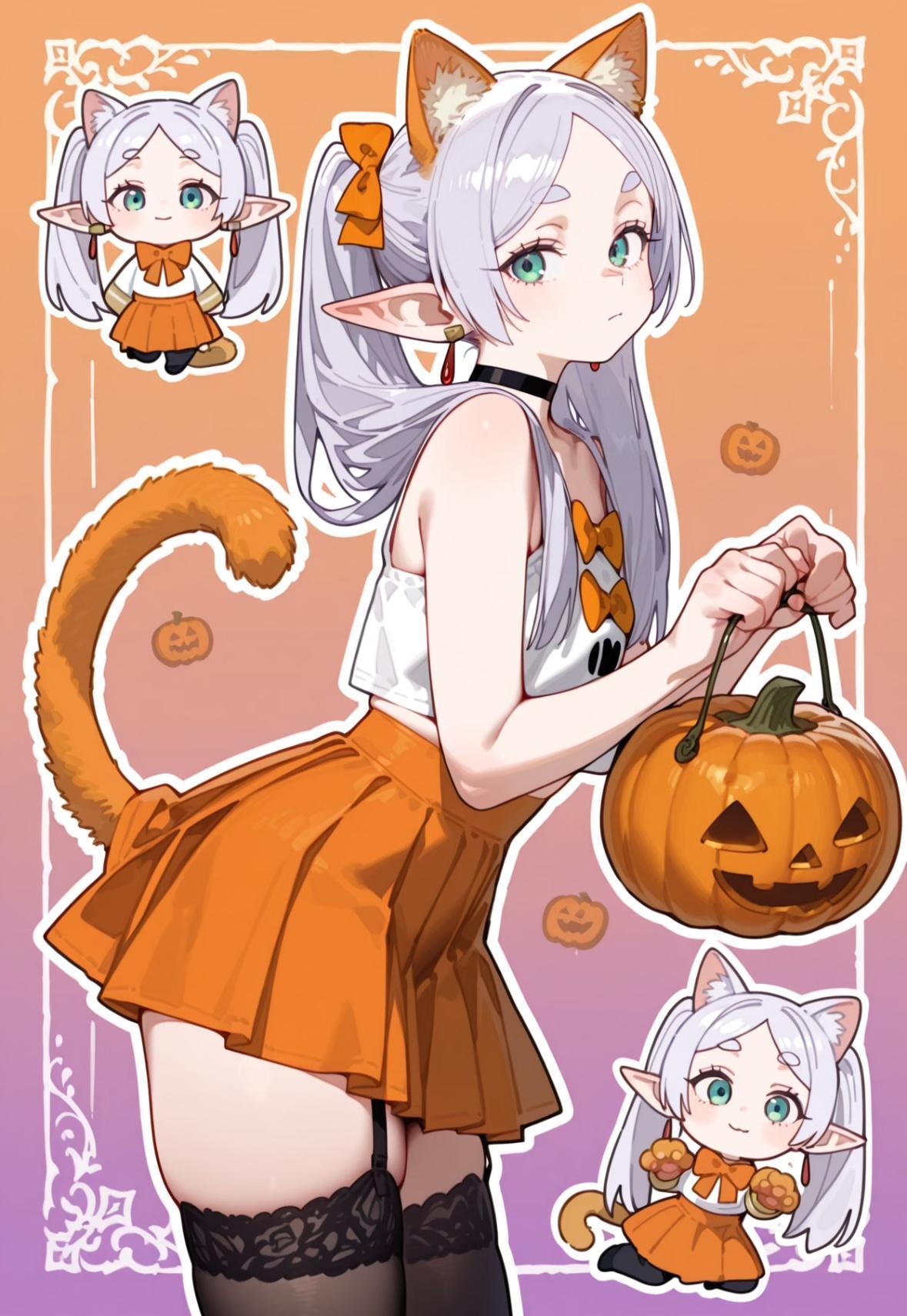 不给糖就捣蛋🍬又是超爱芙芙的一天！🎃次元整活好有意思葬送的芙莉莲万圣节 ​​