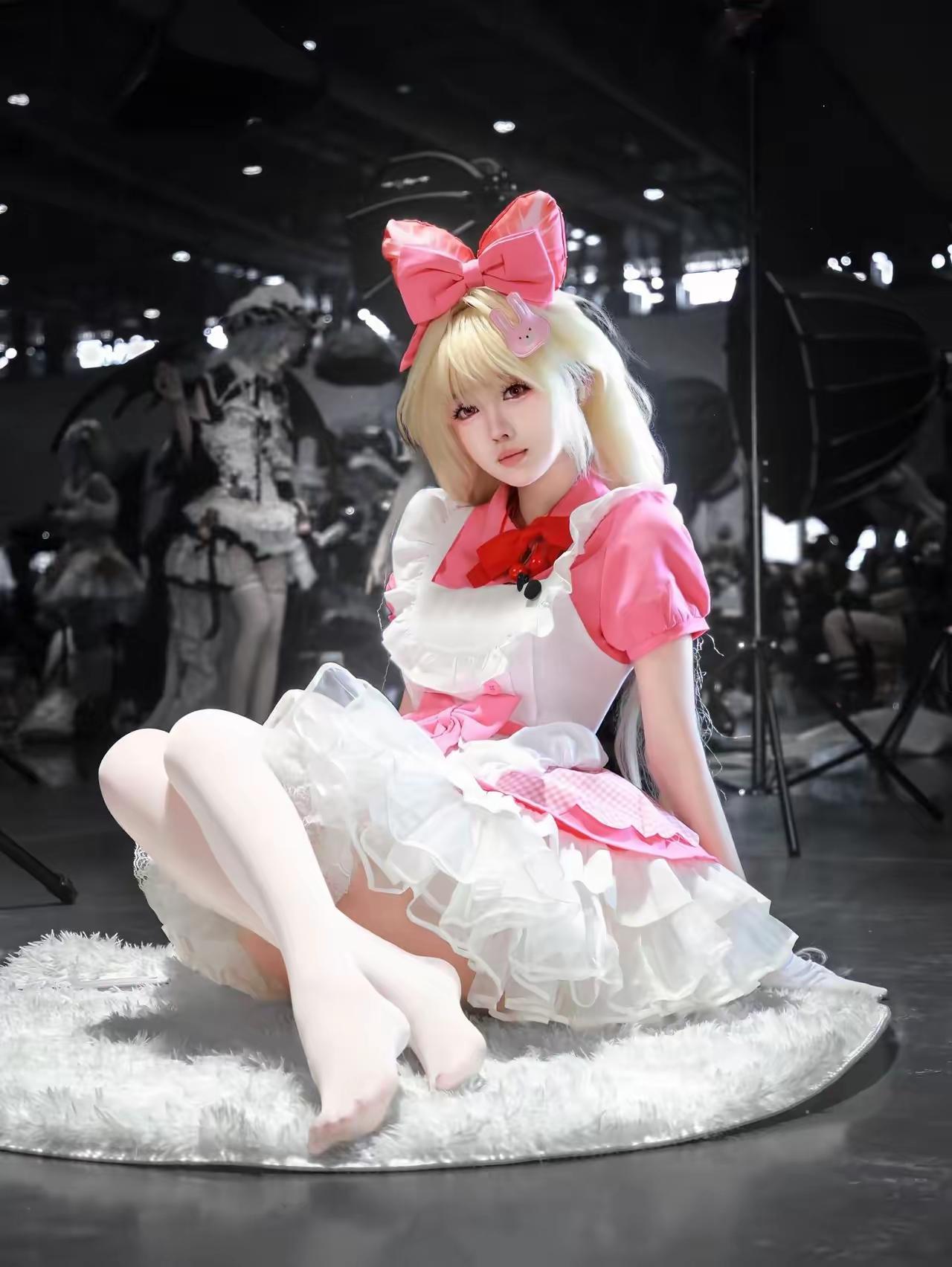 梦幻少女风，粉色蝴蝶结，甜美可爱！