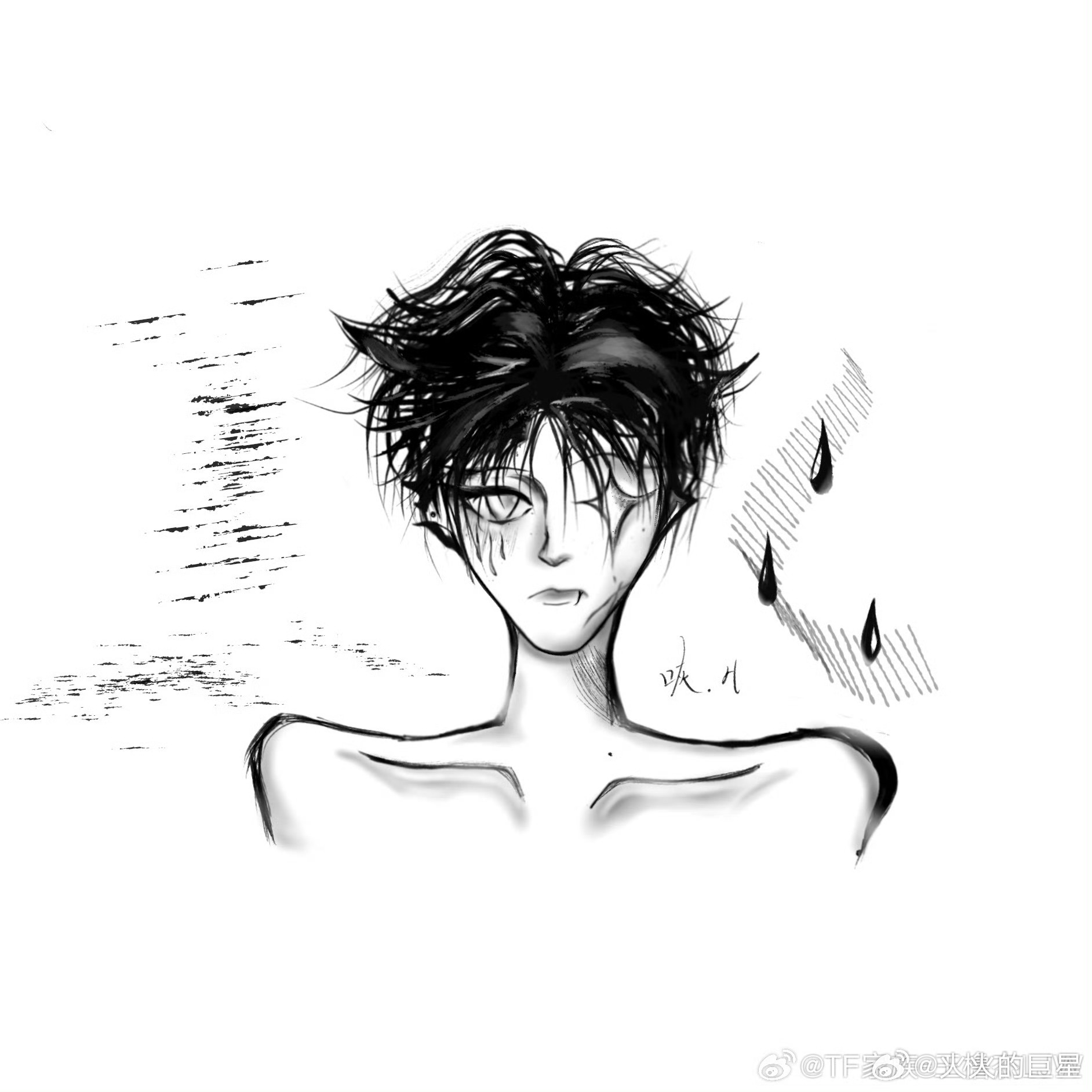 第二次登场的小咴！王橹杰失眠画的小咴