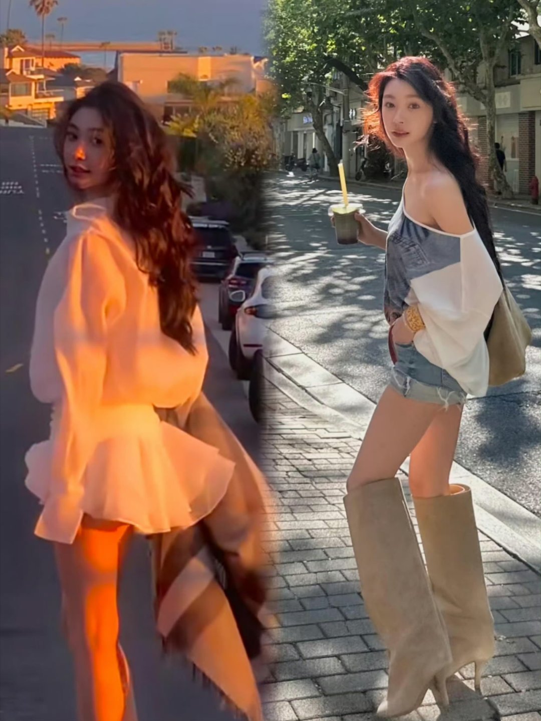 易梦玲衣帽间大得像服装店 易梦玲的时尚感真的是满分，衣帽间里好多好看的搭配啊！要