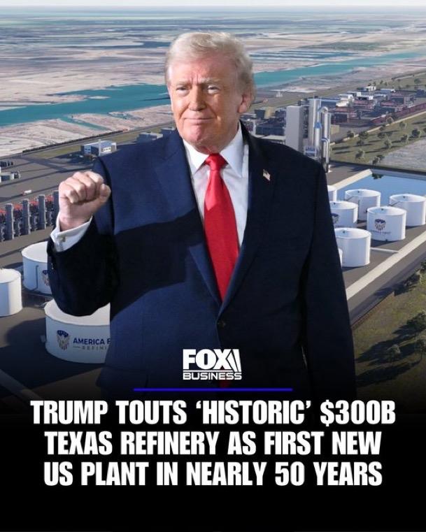 炼油厂复兴？

特朗普宣布，美国优先炼油公司America First Refi