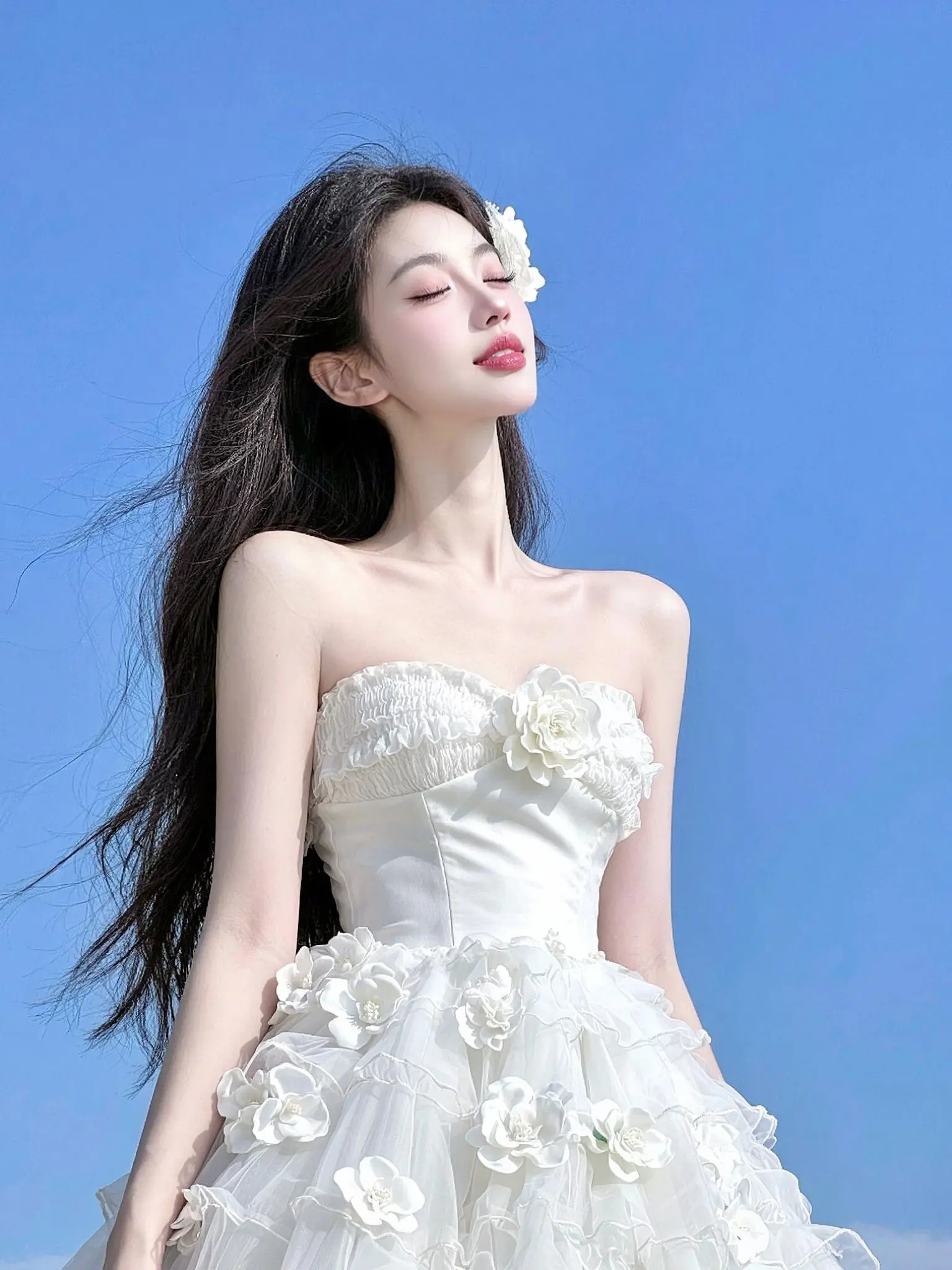 AI清新白纱写真 ai创作 自由感拍照 随意摆pose