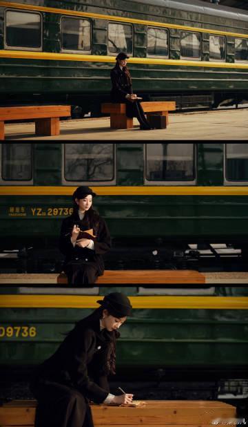 张艺凡我那留洋归来的大小姐张艺凡留洋大小姐 张艺凡这复古车站造型一出来，直接把我