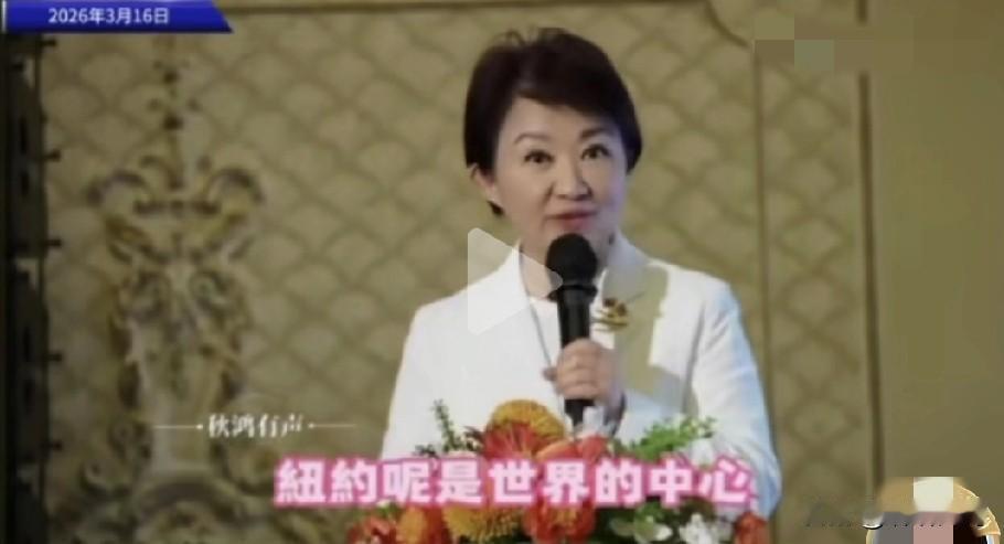 “如果你在纽约立足，请给自己一个热烈掌声。”台中市长卢秀燕在纽约侨宴上说这句话的