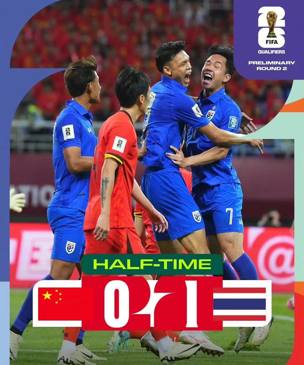 国足半场仅丢一球，几个没想到：

1、没想到人高马大的国足竟然屡屡争不到高空球第