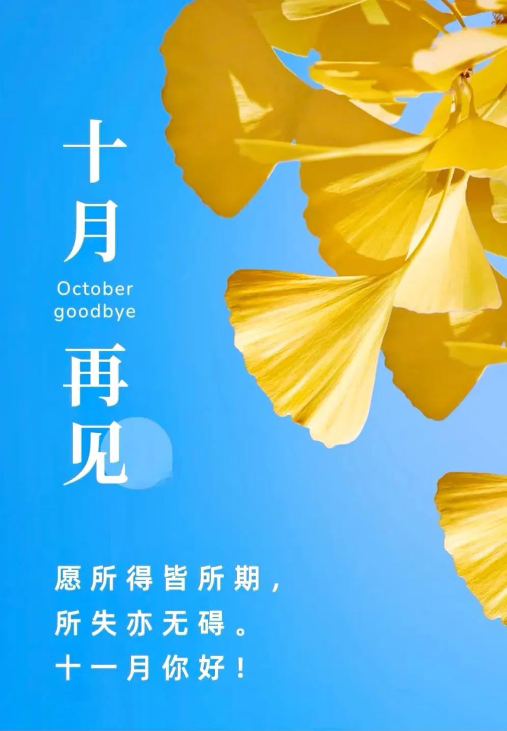 [太阳]美好的十月再见！
过往不念，未来可期，
好好生活，慢慢相遇，
无论去哪沿