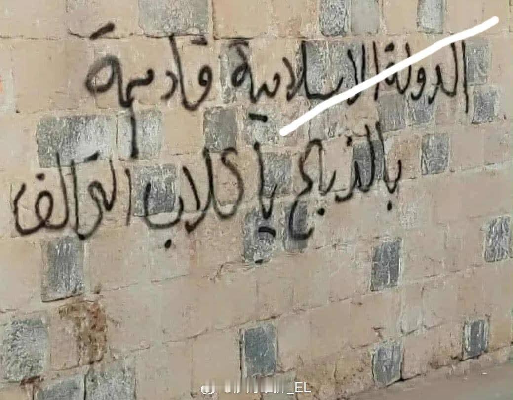 叙利亚中部哈马市的街头出现了亲1515的标语。 