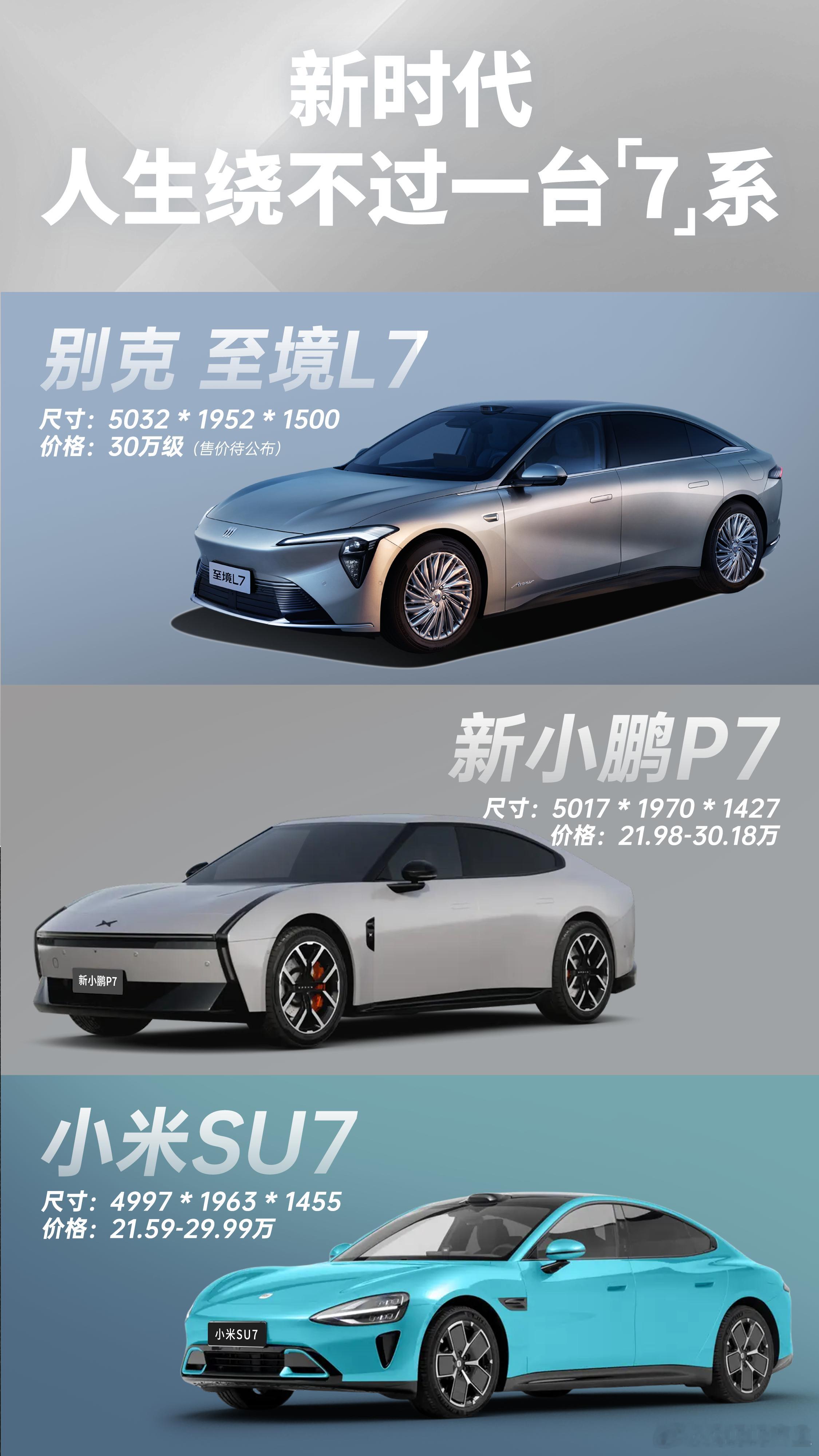人生绕不过一台戏7系，那除了小米SU7和刚才发布的小鹏P7，7系现在还有另外一个